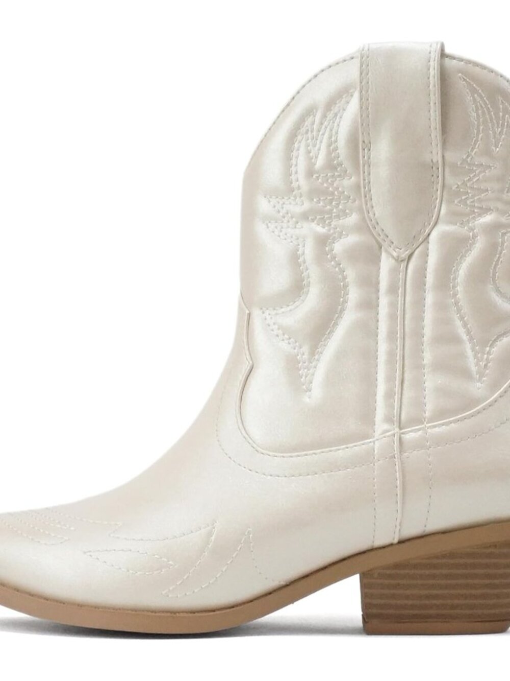 Women Cowgirl Cowboy Western Stitched Ankle Boots Pointed Toe Short Booties Wide
